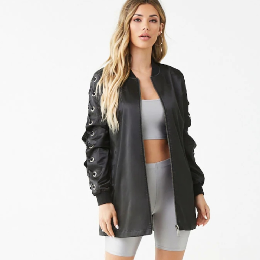 Satin Bomber Jacket